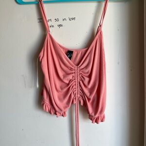 Windsor Coral Crop Top